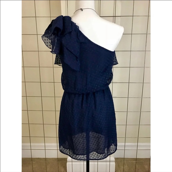 RUE21 Navy Blue One Shoulder Dress - Picture 3 of 4